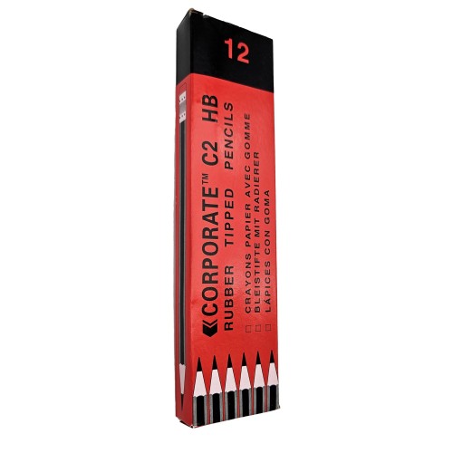 C2 HB Wood Case Pencil with Eraser (12) C2 HB Wood Case Pencil with Eraser (12)