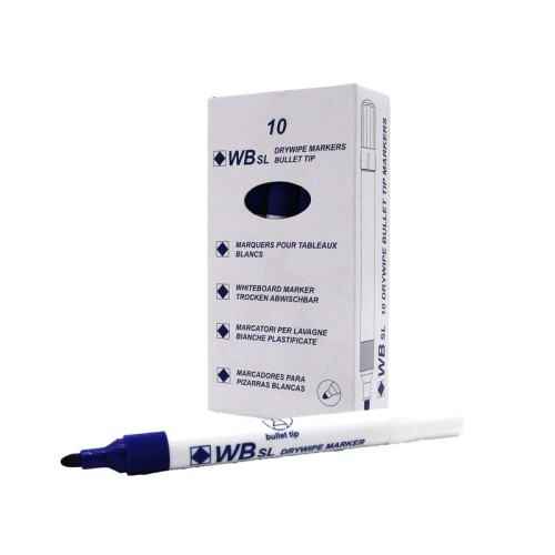 Drywipe Bullet Tip Marker Blue (10) Drywipe Bullet Tip Marker Blue (10)