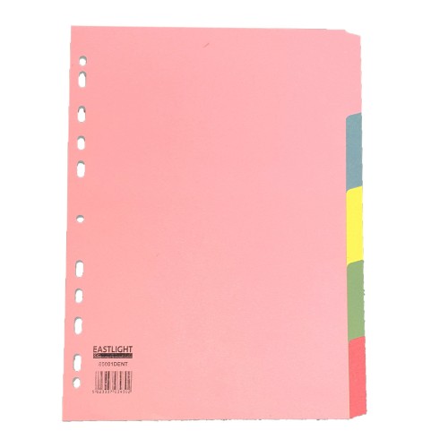 Subject Divider A4 5 Part Pastel Subject Divider A4 5 Part Pastel