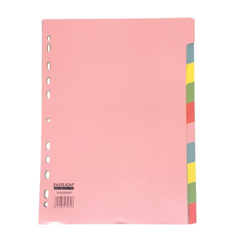 Subject Divider A4 10 Part Pastel Subject Divider A4 10 Part Pastel