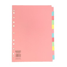 Subject Divider A4 12 Part Pastel
