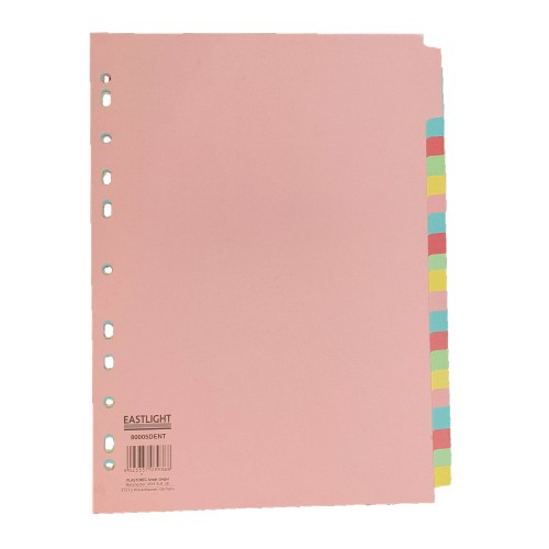 Subject Divider A4 20 Part Pastel Subject Divider A4 20 Part Pastel