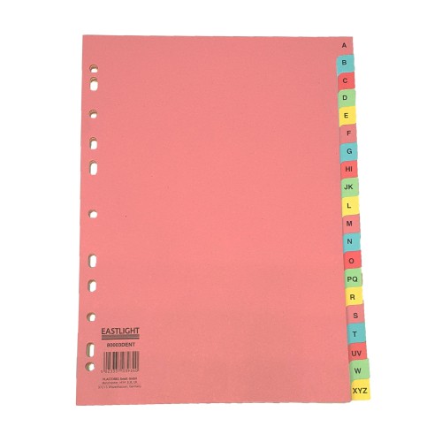 Subject Divider A4 20 Part A-Z Pastel Subject Divider A4 20 Part A-Z Pastel