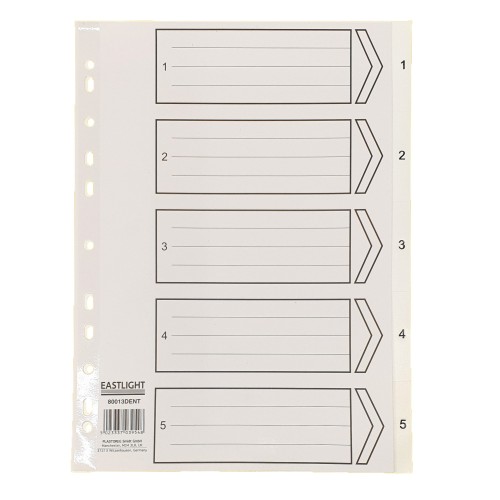 Index Polypropylene A4 1-5 White Index Polypropylene A4 1-5 White