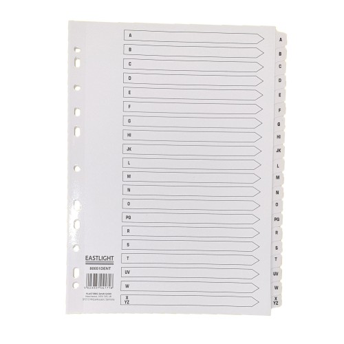 Index White Clear Tabs A-Z 20 Part Index White Clear Tabs A-Z 20 Part