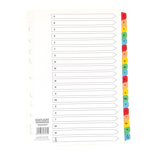 Index White Multicolour Tabs A-Z Index White Multicolour Tabs A-Z