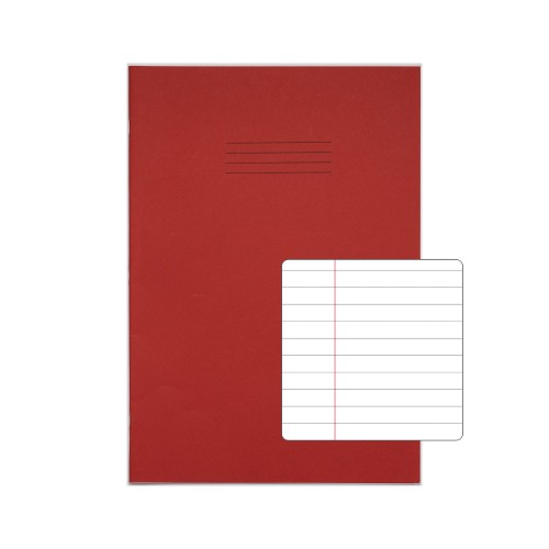 RHINO 13 x 9 Oversized Exercise Book 48 Page, Red, F8M (Pack of 10) RHINO 13 x 9 Oversized Exercise Book 48 Page, Red, F8M (Pack of 10)