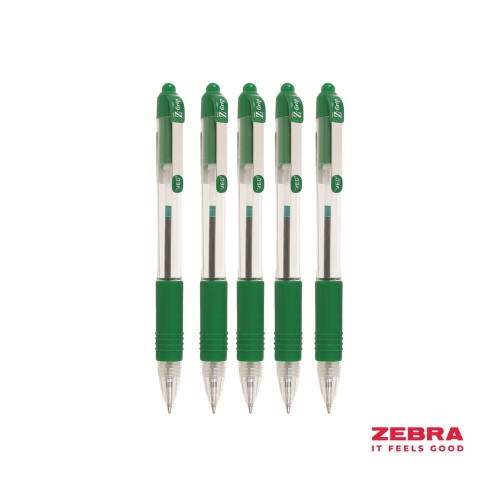 Z-Grip Retractable Ballpoint Pen Green ink Box 12