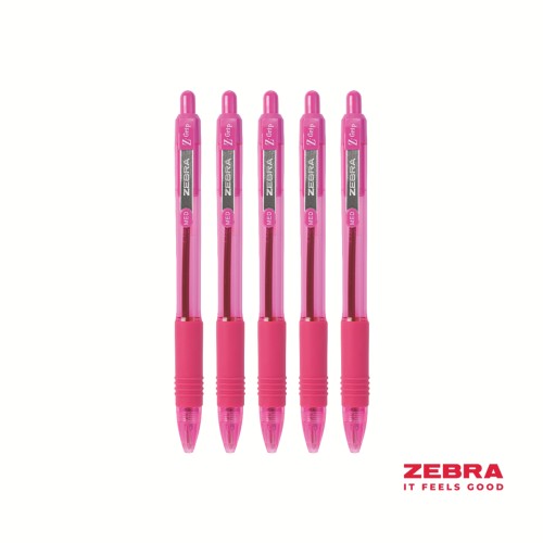 Z-Grip Smooth Retractable Ballpoint Pen Pink Ink Box 12