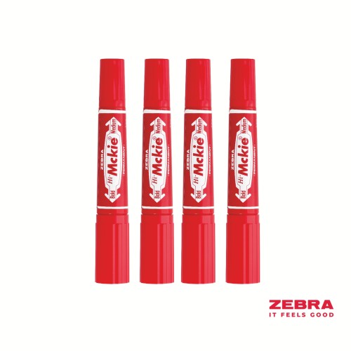 HI Mckie Bold Double Ended Red Ink Permanent Marker Box 10