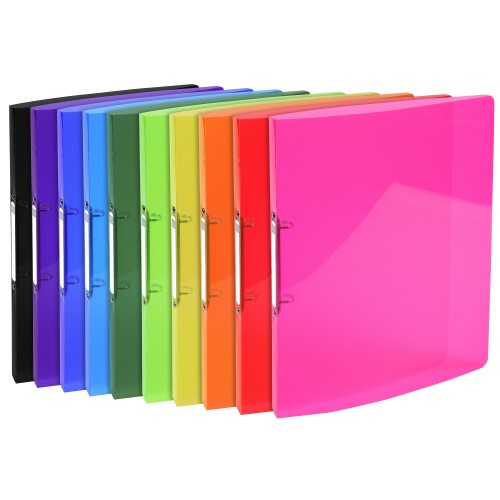 Exacompta Iderama PP Semi Transparent Flexible Ring Binder 2 Ring 15mm A4 Pack of 20 Assorted Exacompta Iderama PP Semi Transparent Flexible Ring Binder 2 Ring 15mm A4 Pack of 20 Assorted