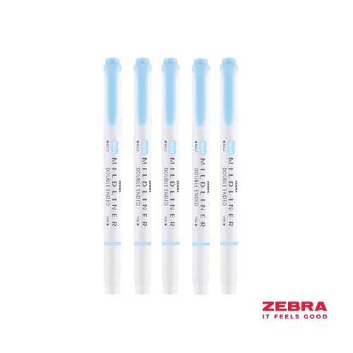 MILDLINER Double Ended Fluorescent Blue Highlighter Box 10