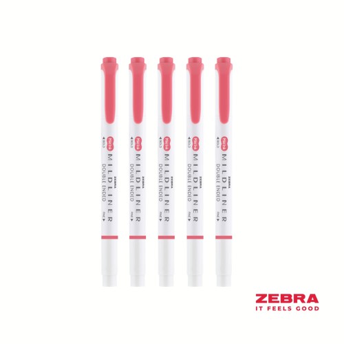 MILDLINER Double Ended Cool & Refined Highlighter Red Box 10