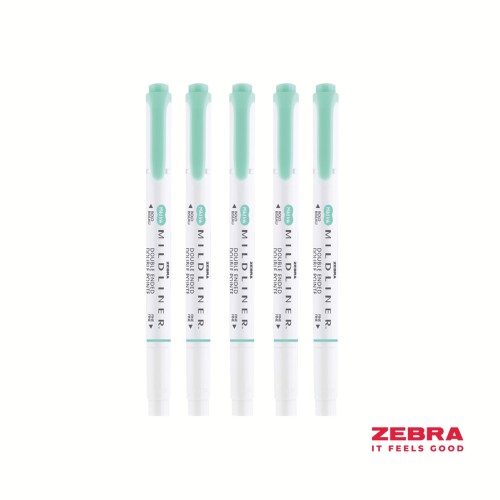 MILDLINER Double Ended Cool & Refined Highlighter Green Box 10 MILDLINER Double Ended Cool & Refined Highlighter Green Box 10
