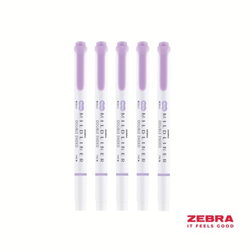MILDLINER Double Ended Cool & Refined Highlighter Violet Box 10
