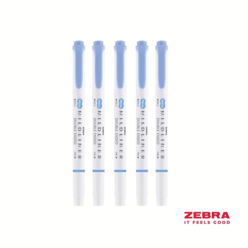 MILDLINER Double Ended Cool & Refined Highlighter Blue Box 10 MILDLINER Double Ended Cool & Refined Highlighter Blue Box 10