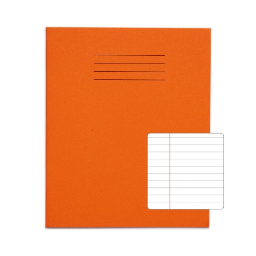 RHINO 8 x 6.5 Exercise Book 48 Page, Orange, F8M (Pack of 10)