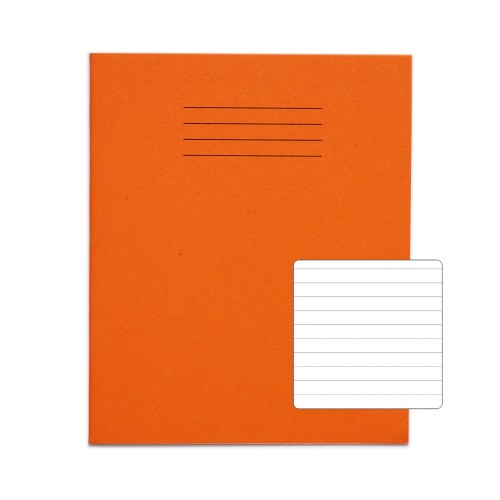 RHINO 8 x 6.5 Exercise Book 48 Page, Orange, F8 (Pack of 100)