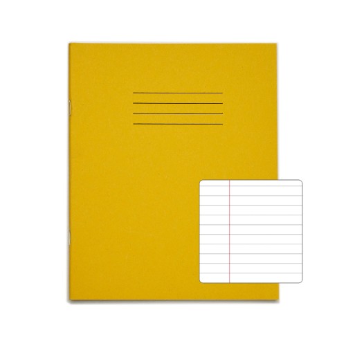RHINO 8 x 6.5 Exercise Book 48 Page, Yellow, F8M (Pack of 10)