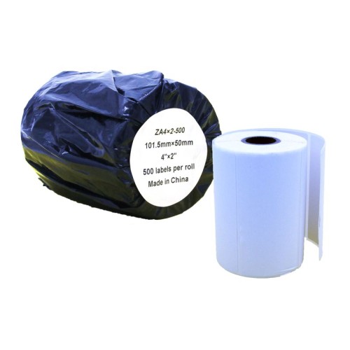 Compatible Zebra White Standard Shipping Paper Labels Roll 500 pcs (ZA4X2-500) Compatible Zebra White Standard Shipping Paper Labels Roll 500 pcs (ZA4X2-500)