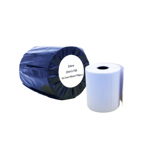 Compatible Zebra White Standard Shipping Paper Labels Roll 750 pcs (ZA4X2-750) Compatible Zebra White Standard Shipping Paper Labels Roll 750 pcs (ZA4X2-750)