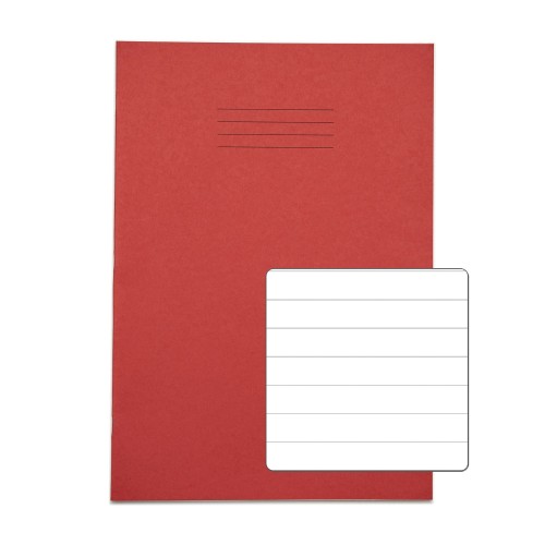 RHINO A4 Exercise Book 32 Page, Red, F12 (Pack of 100)