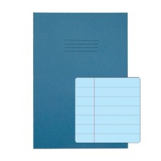 RHINO A4 Special Exercise Book 48 Page, Light Blue with Tinted Blue Paper, F12M (Pack of 10)