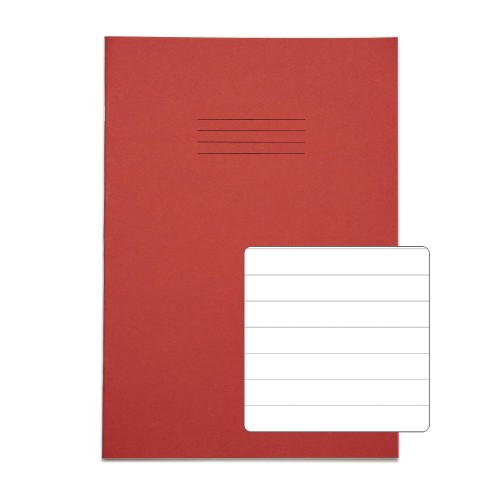 RHINO A4 Exercise Book 48 page, Red, F12 (Pack of 100)