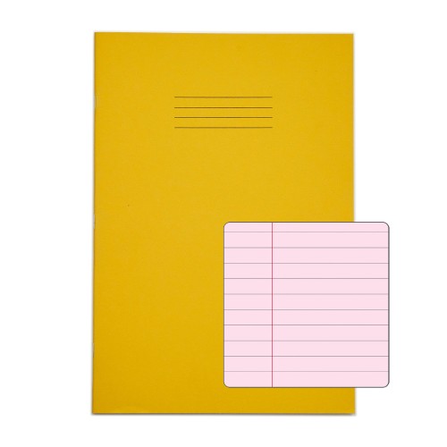 RHINO A4 Special Exercise Book 48 Page, Yellow with Tinted Pink Paper, F8M (Pack of 10) RHINO A4 Special Exercise Book 48 Page, Yellow with Tinted Pink Paper, F8M (Pack of 10)