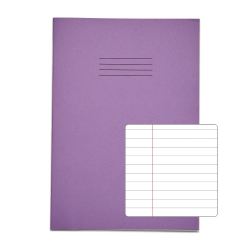 RHINO A4 Exercise Book 64 Page, Purple, F8M (Pack of 50) RHINO A4 Exercise Book 64 Page, Purple, F8M (Pack of 50)