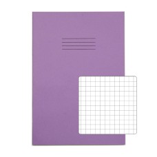 RHINO A4 Exercise Book 80 Page, Purple, S7 (Pack of 50)