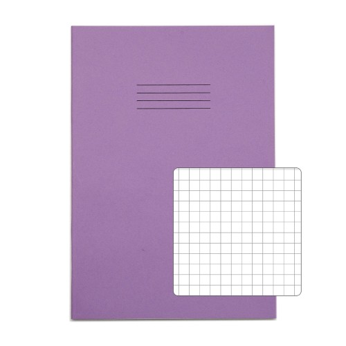 RHINO A4 Exercise Book 80 Page, Purple, S7 (Pack of 10) RHINO A4 Exercise Book 80 Page, Purple, S7 (Pack of 10)