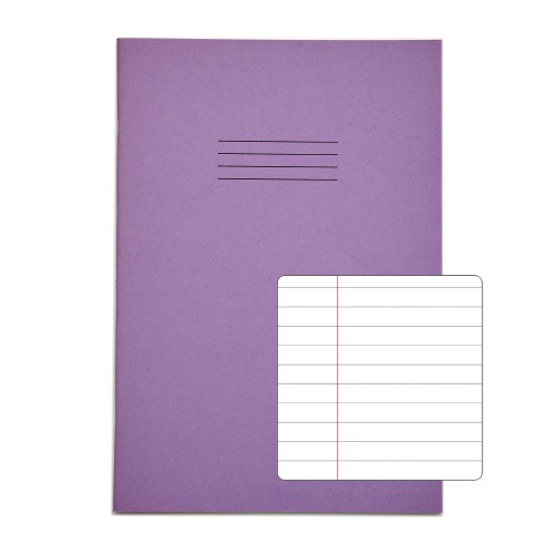 RHINO A4 Exercise Book 96 Page, Purple, F8M (Pack of 10) RHINO A4 Exercise Book 96 Page, Purple, F8M (Pack of 10)