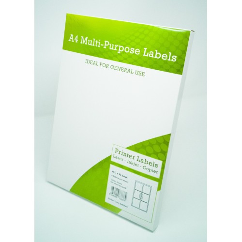 A4 Multipurpose Labels 6 Per Sheet 99.1 x 93.1mm (White) Pk of 100 A4 Multipurpose Labels 6 Per Sheet 99.1 x 93.1mm (White) Pk of 100