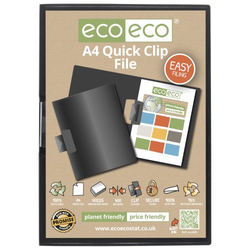 A4 95% Recycled Quick Clip File - Single