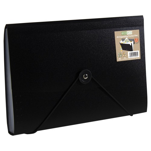 A5 50% Recycled 7 Pocket Expanding File - Single A5 50% Recycled 7 Pocket Expanding File - Single