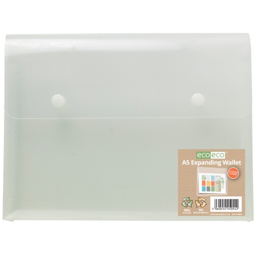 A5 95% Recycled Expanding 2 Stud Wallet - Single A5 95% Recycled Expanding 2 Stud Wallet - Single