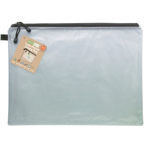 A3 90% Recycled Twin Pocket Strong Bag - Single A3 90% Recycled Twin Pocket Strong Bag - Single