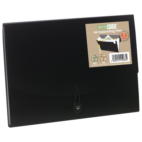 A4 50% Recycled 7 Pocket Expanding File - Single A4 50% Recycled 7 Pocket Expanding File - Single