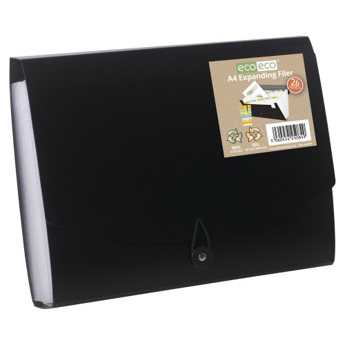 A4 50% Recycled 26 Pocket Expanding File - Single A4 50% Recycled 26 Pocket Expanding File - Single