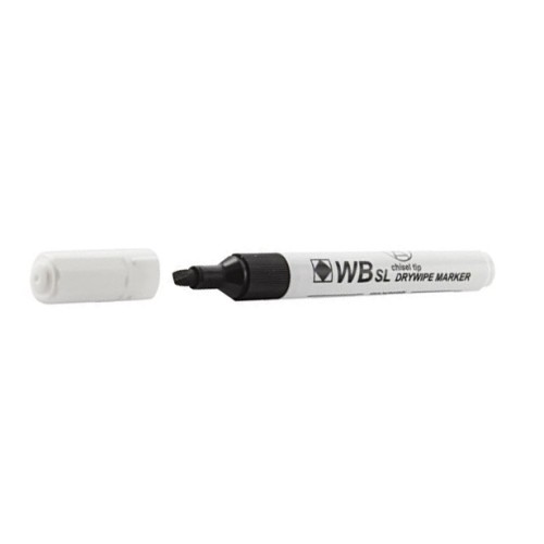 Drywipe Chisel Tip Marker Black (10)