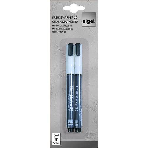 Liquid Chalk Water-Based Marker White easy wipe 1-2mm bullet tip (2) - BA178 Liquid Chalk Water-Based Marker White easy wipe 1-2mm bullet tip (2) - BA178