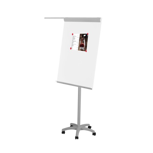 ROCADA VISUALLINE Mobile Flipchart with Magnetic Dry-Wipe Surface - Grey ROCADA VISUALLINE Mobile Flipchart with Magnetic Dry-Wipe Surface - Grey