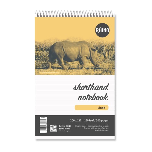 RHINO 200 x 127 Shorthand Notepad 150 Leaf, F8 (Pack of 80) RHINO 200 x 127 Shorthand Notepad 150 Leaf, F8 (Pack of 80)