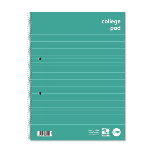 RHINO A4+ College Pad 70 Leaf, F8M (Pack of 40) RHINO A4+ College Pad 70 Leaf, F8M (Pack of 40)