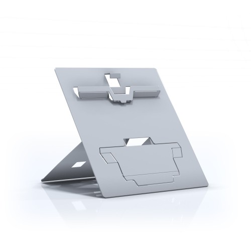 Hybrid Laptop and Tablet Stand for Children - Natural Aluminium