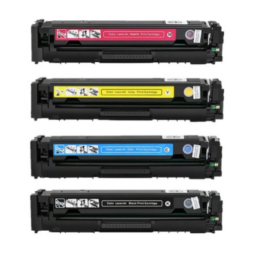 4 Pack - Compatible 203A Multipack CF540A/CF541/CF542A/CF543A BCMY Toner for HP Printers