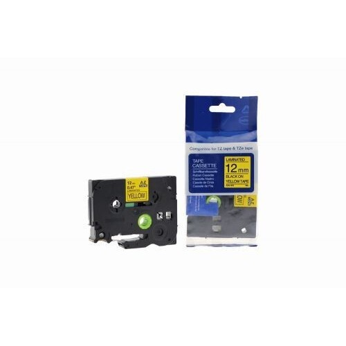 Compatible TZe-631 Black on Yellow Tape 12mm x 8m for Brother P-Touch Label Printers