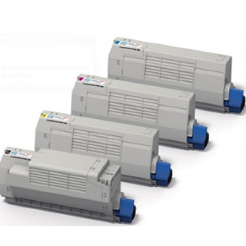 4 Pack - Compatible 45862840/39/38/37 BCMY Toner Multipack for Oki Printers