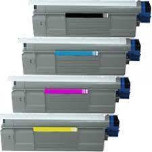 4 Pack - Compatible 46490608/7/6/5 BCMY Toner Multipack for Oki Printers
